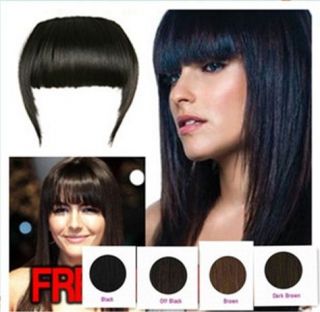 100% human hair extension clips in bang hair Side Fringes 4 colors 