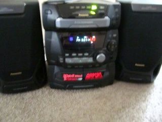   SA CH72 3 CD Changer Dual Cassette Compact Stereo System Fast Shipping