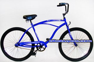   , Micargi Touch 1 spd mens 26 Schwinn Style Beach Cruiser Bikes blu