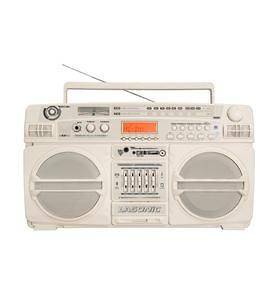 Lasonic Electronics Bluetooth Music System Boombox Radio 80s Look 