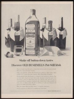 1965 Old Bushmills pot still Irish Whiskey print ad