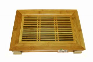 MINIMALIST Bamboo Tea Table Tray Chinese Gongfu Style