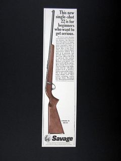 Savage Stevens 73 Single Shot .22 22 Rifle 1966 print Ad advertisement