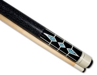   Hardwood Canadian Maple Pool Cue Billiard Stick 19 Oz Blue   Black
