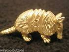 NOVELTY ARMADILLO 7/8 METAL GOLD COLOR LOOP SHANK SHIRT SWEATER 