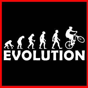   BIKER EVOLUTION (Bike BMX Bicycle Parts Biking Kid Wheel Road) T SHIRT