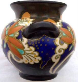 Antique Dutch GOUDA Pottery HOLLAND Vintage MAT ART DECO VASE Ceramic