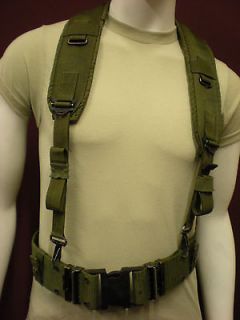 LC 2 ARMY EQUIPMENT/PISTOL BELT with PADDED SUSPENDERS. *US Military 
