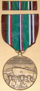 WW II European African Campaign Military Medal w/RIBBON