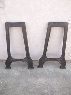 industrial foundry cast iron deco table desk console legs BB