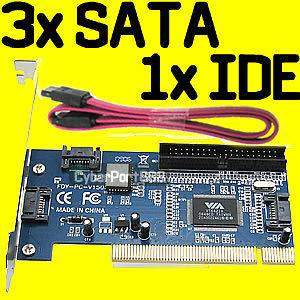 VIA SATA Serial ATA IDE Port PCI HDD 1T Card VT6421A