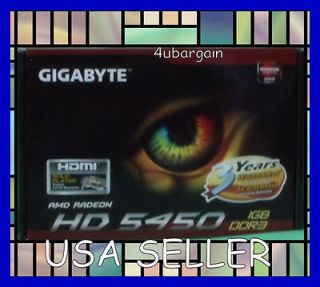 Gigabyte ATI Radeon HD 5450 1GB DDR3 PCIE Low Profile Video Card GV 