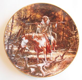   QUEST HARRY SCHAARE FOOTSTEPS OF THE BRAVE BRADFORD PLATE NEW INDIAN