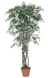 96 Pair Artificial Potted Olive Tree Plant Black Pot
