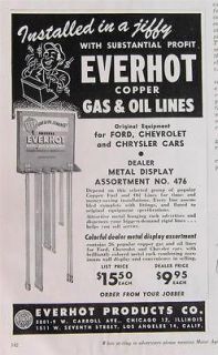   PRODUCTS COMPANY COPPER FOR GAS & OIL LINES FOR AUTOS AD   Chicago