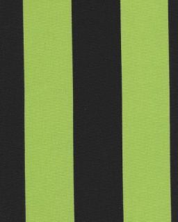   BOLT S69 Lime Green & Black Awning Stripe Outdoor Fabric Famous Make