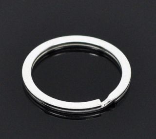 100 Silver Plated Split Rings Key Rings 25mm
