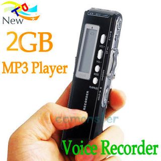   650Hr 7EQ DVR Digital Audio Voice Recorder Dictaphone MP3 Player Black