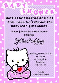 hello kitty baby shower invitations in Home & Garden