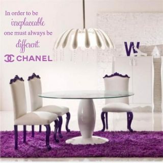 In order to be irreplaceable Coco Chanel Vinyl Wall Decal