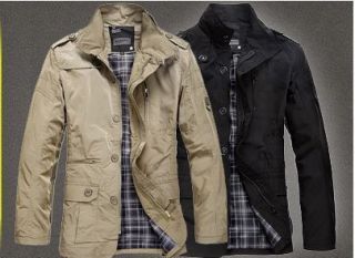 new mens clothing spring and autumn thin coat simple wild casual 