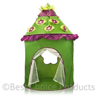 Kids Play Tent Green Chile Canopy Caste Play House Hut Indoor Outdoor 