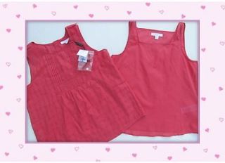 NEW Burberry Children Girls Pink Azalea Coral Sleeveless Tunic & Tank 