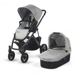 Uppa Baby 2012 VISTA Stroller In Mica (Silver)   Graphite Frame