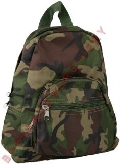 Mini Backpack Green Camo Camouflage Embroidery Option