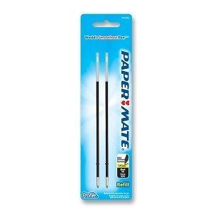 Paper Mate Ballpoint Pen Refill;Medium Black or Blue For Flexgrip 