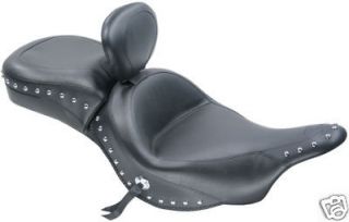 Mustang Wide Tour 1Pc Stud Seat Dr Backrest Kawasaki 1700 Nomad 09 10 