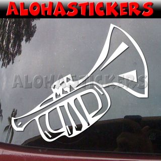 TRUMPET Instrument Marching Band Car Truck Laptop Moped Vinyl Decal 