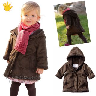 Baby Girls Infant Imitation Fur Velvet Hoodies Jacket Winter Snowsuit 