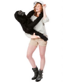   Gorilla Outfit Fancy Dress Costume UK Size 12 16 Animal Zoo Keeper