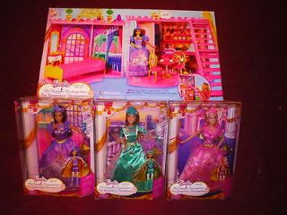 Barbie & The 3 MUSKETEERS CASTLE and 3 Dolls. Corinne,Viveca, Aramina 