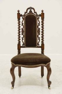   Scottish Victorian Rosewood Barley Twist Hall, Occasional Chair