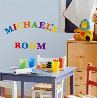 Baby Name Blue Red Green Wall Letters Decals Stickers