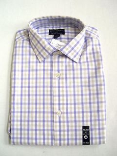 BANANA REPUBLIC Men Purple/White/B​eige Non Iron Button Down Shirt S 