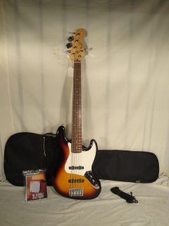   Standard Jazz Bass V Sunburst 5 String Bass Guitar with Fender Gigbag