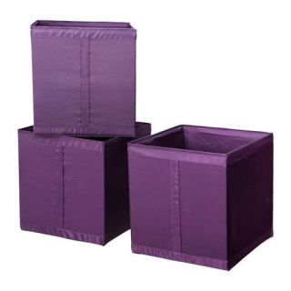 Storage Box Closet Organizer set of 6 Lilac Black White IKEA SKUBB