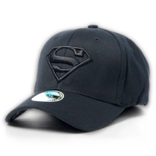 Baseball Cap Superman Flexfit/ Spandex Hat/ Black AC101