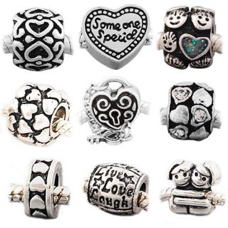 Multi Choice*1X Bead*LOVE&Heart Theme*European bracelets*US*buy 3 get 
