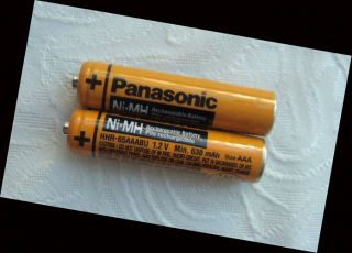   Original Panasonic AAA HHR 65AAABU 630mAh Ni MH Rechargeable Batteries