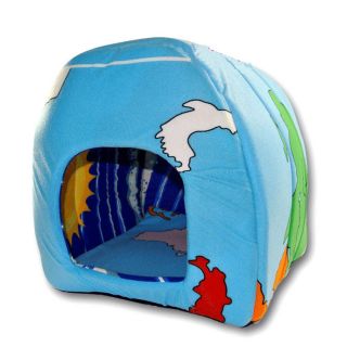 New Soft Pet Dog Cat House Puppy Bed Tent Yurt dog cute house sky blue