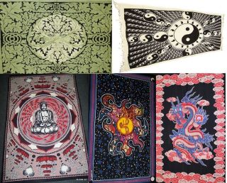   100% COTTON Wall Hanging / Bedspread / Throw. Various Designs, GIFT