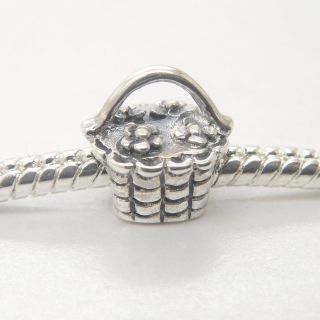 Authentic 925 Silver Core FOREVER BLOOM BASKET Bead charm AFS13