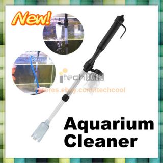   Battery Syphon Auto Fish Tank Water Filter Vacuum Gravel Cleaner