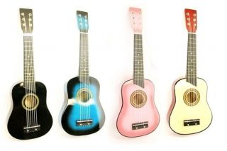 ACOUSTIC GUITAR   Child Size Toy NYLON CLASSICAL in BLACK BLUE PINK or 