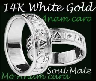   Gold Silver My Soul Mate Band Wedding Ring Set Irish celtic sz 7 6 8