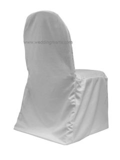 10 X Black/White/Iv​ory Polyester Banquet Chair Cover UK For Sale